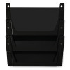 Docupocket Stackable Three-Pocket Partition Wall File, 3 Sections, Letter Size, 13" x 4", Black