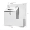 Suggestion Box Literature Holder With Locking Top, 13.75 x 3.63 x 13.94, Plastic, White