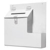 Suggestion Box Literature Holder With Locking Top, 13.75 x 3.63 x 13.94, Plastic, White