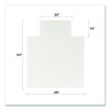 Oceanmat Carpet Chair Mat For Flat Pile Carpeted Floors, Rectangular With Lip, Straight Edges, 45" x 53", Clear