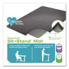 Ergonomic Sit Stand Mat For Flat To Low Pile Carpeted And Hard Floors, Rectangular, Beveled Edges, 36" x 48", Black