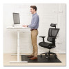 Ergonomic Sit Stand Mat For Flat To Low Pile Carpeted And Hard Floors, Rectangular, Beveled Edges, 36" x 48", Black