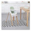 Fashionmat Chair Mat For Flat Pile Carpeted And Hard Floors, Rectangular, Straight Edges, 35" x 40", White/Black
