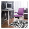 Fashionmat Chair Mat For Flat Pile Carpeted And Hard Floors, Rectangular, Straight Edges, 35" x 40", White/Black