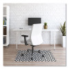 Fashionmat Chair Mat For Flat Pile Carpeted And Hard Floors, Rectangular, Straight Edges, 35" x 40", White/Black