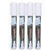 Wet Erase Markers, Medium Chisel Tip, White, 4/Pack