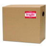 Pre-Printed Message Labels, Fragile-Please Handle With Care-Thank You, 2 X 3, White/Red, 500/Roll