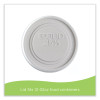 Evolution World Ecolid 25% Recycled Food Container Lid, Fits 12 To 32 Oz Containers, White, Plastic, 500/Carton