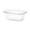Renewable And Compostable Rectangular Deli Containers With Lid, 12 Oz, 2 x 4 x 2, Clear, Plastic, 100/Pack, 3 Packs/Carton