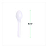 Plantware Cpla Tasting Spoon, Plastic, 3", White, 2,000/Carton