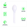 Plantware Cpla Tasting Spoon, Plastic, 3", White, 2,000/Carton