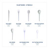 Plantware Cpla Tasting Spoon, Plastic, 3", White, 2,000/Carton