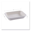Vanguard Worldview Renewable And Compostable Sugarcane Take-Out Containers, 16 Oz, 7 x 5 x 1, White, 400/Carton