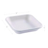 Vanguard Worldview Renewable And Compostable Sugarcane Takeout Containers, 9.9 Oz, 5 x 5 x 1, White, 800/Carton