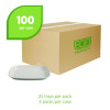 Regalia Renewable Sugarcane Tray, 9.06 x 14.37, White, Sugarcane, 100/Carton