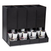 Anchor Collection 4-Compartment Single Serve Pod Countertop Dispenser, 14.25 x 9 x 12.15, Black