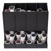 Anchor Collection 4-Compartment Single Serve Pod Countertop Dispenser, 14.25 x 9 x 12.15, Black
