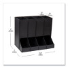 Anchor Collection 4-Compartment Single Serve Pod Countertop Dispenser, 14.25 x 9 x 12.15, Black