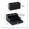 Mind Reader Foundation Collection 9-Compartment Nested Syrup Countertop Bottle Organizer, 12.5 x 5 x 7, Black