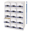 Stor/Drawer Steel Plus Extra Space-Savings Storage Drawers, Letter-Size Files, 14" x 25.5" x 11.5", White/Blue, 6/Carton