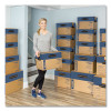 Smoothmove Prime Moving/Storage Boxes, Hinged Lid, Regular Slotted Container, Medium, 18" x 18" x 16", Brown/Blue, 8/Carton