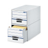 Stor/Drawer Basic Space-Savings Storage Drawers, Letter Files, 14" X 25.5" X 11.5", White/Blue, 6/Carton
