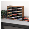 Literature Organizer, 24 Letter Compartments, 29 x 11.88 x 23.44, Medium Oak