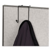 Partition Additions Wire Double-Garment Hook, 4 x 5.13 x 6, Over-The Panel Mount,  Black