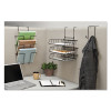 Partition Additions Wire Double-Garment Hook, 4 x 5.13 x 6, Over-The Panel Mount,  Black