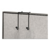 Partition Additions Wire Double-Garment Hook, 4 x 5.13 x 6, Over-The Panel Mount,  Black