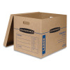 Smoothmove Classic Moving/Storage Boxes, Half Slotted Container (Hsc), Large, 17" x 21" x 17", Brown/Blue, 5/Carton
