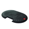 Afs-Tex 2000X Anti-Fatigue Mat, Oval, Black Anti-Slip Surface, 16" x 24"