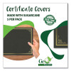 Certificate/Document Cover, 9.75" x 12.5", Black With Gold Foil, 5/Pack