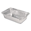 Aluminum Oblong Pan, 1.5 Lb, 5.13 x 7.06 x 1.69, Silver, 500/Carton