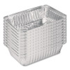 Aluminum Oblong Pan, 1.5 Lb, 5.13 x 7.06 x 1.69, Silver, 500/Carton