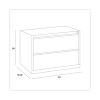 Lateral File Cabinet, 2 Letter/Legal/A4-Size File Drawers, Putty, 30 x 18.62 x 28