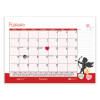 Recycled Desk Pad Calendar, Illustrated Seasons Artwork, 22 x 17, Black Binding/Corners,12-Month (Jan To Dec): 2026