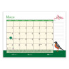 Recycled Desk Pad Calendar, Illustrated Seasons Artwork, 22 x 17, Black Binding/Corners,12-Month (Jan To Dec): 2026