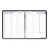 Recycled Professional Weekly Planner, 15-Minute Appts, 11 x 8.5, Blue Wirebound Soft Cover, 12-Month (Jan To Dec): 2026