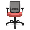 Convergence Mid-Back Task Chair, Swivel-Tilt, Supports Up To 275 Lb, 16.5" To 21" Seat Height, Red Seat, Black Back/Base