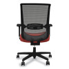 Convergence Mid-Back Task Chair, Swivel-Tilt, Supports Up To 275 Lb, 16.5" To 21" Seat Height, Red Seat, Black Back/Base