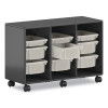Flagship Storage Bins, 1 Section, 12.75" x 16" x 6", Translucent White
