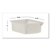 Flagship Storage Bins, 1 Section, 12.75" x 16" x 6", Translucent White