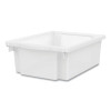 Flagship Storage Bins, 1 Section, 12.75" x 16" x 6", Translucent White