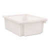 Flagship Storage Bins, 1 Section, 12.75" x 16" x 6", Translucent White