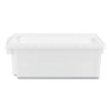 Flagship Storage Bins, 1 Section, 12.75" x 16" x 6", Translucent White