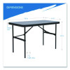 Indestructable Commercial Folding Table, Rectangular, 48" x 24" x 29", Charcoal Top, Charcoal Base/Legs