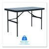 Indestructable Commercial Folding Table, Rectangular, 48" x 24" x 29", Charcoal Top, Charcoal Base/Legs
