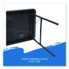 Indestructable Commercial Folding Table, Rectangular, 48" x 24" x 29", Charcoal Top, Charcoal Base/Legs