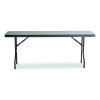 Indestructable Commercial Folding Table, Rectangular, 48" x 24" x 29", Charcoal Top, Charcoal Base/Legs